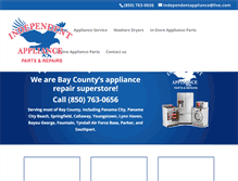 Tablet Screenshot of independentappliance.com